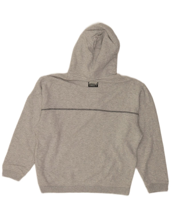 Adidas Γυναικείο Hoodie Jumper UK 10 Small Grey Flecked Cotton