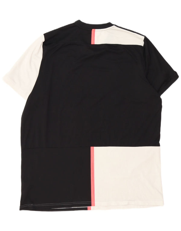 Ανδρικό γραφικό μπλουζάκι Adidas Juventus Top 2XL μαύρο πολύχρωμο πολυεστέρα