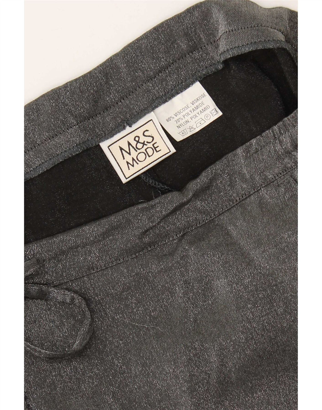 Γυναικείο ίσιο casual παντελόνι Marks & Spencer W32 L30 Γκρι βισκόζη