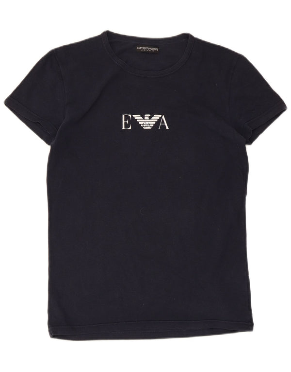 Emporio Armani Ανδρικό γραφικό T-Shirt Top Small Navy Blue