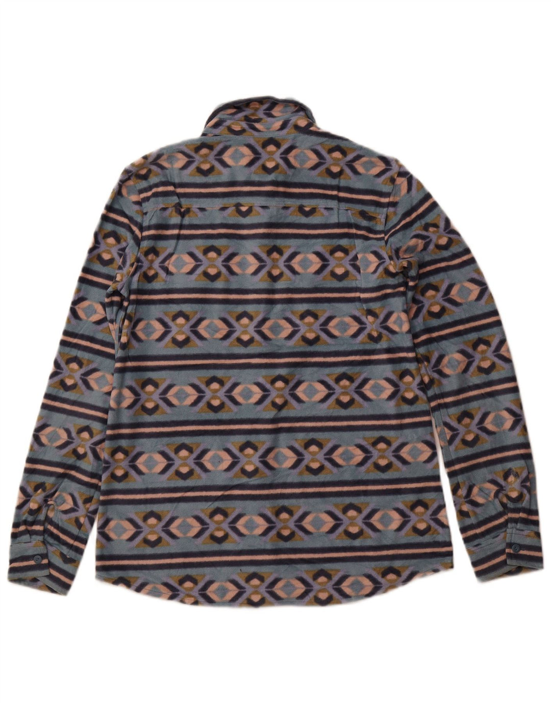 EDDIE BAUER Γυναικείο πουκάμισο Fleece UK 12 Medium Blue Fair Isle Polyester
