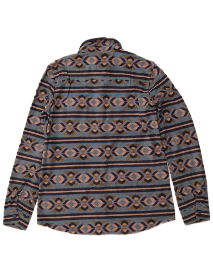 EDDIE BAUER Γυναικείο πουκάμισο Fleece UK 12 Medium Blue Fair Isle Polyester
