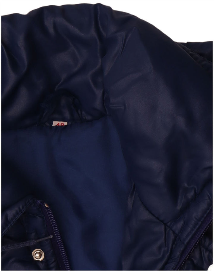 Vintage Ανδρικό μπουφάν με κουκούλα IT 48 Medium Navy Blue Polyamide