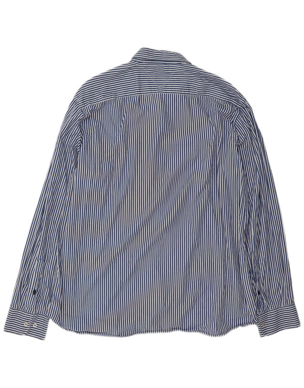 Tommy Hilfiger Ανδρικό πουκάμισο Custom Fit 2XL Μπλε ριγέ βαμβακερό