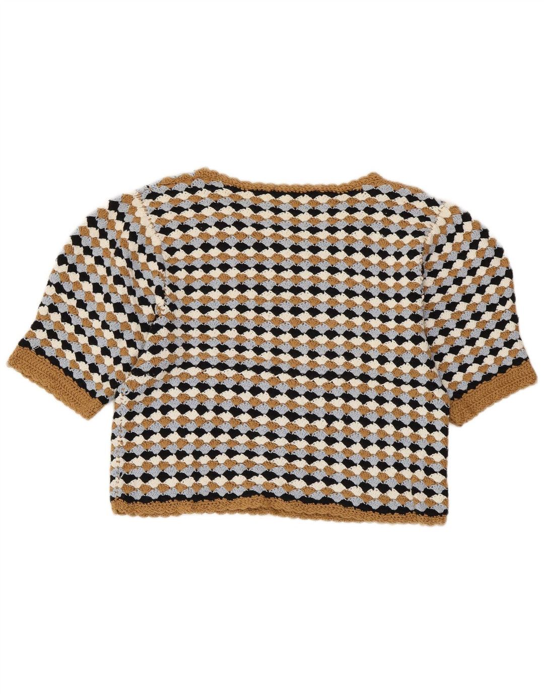 ZARA Γυναικείο πουλόβερ με λαιμόκοψη με λαιμόκοψη UK 14 μεγάλο πολύχρωμο