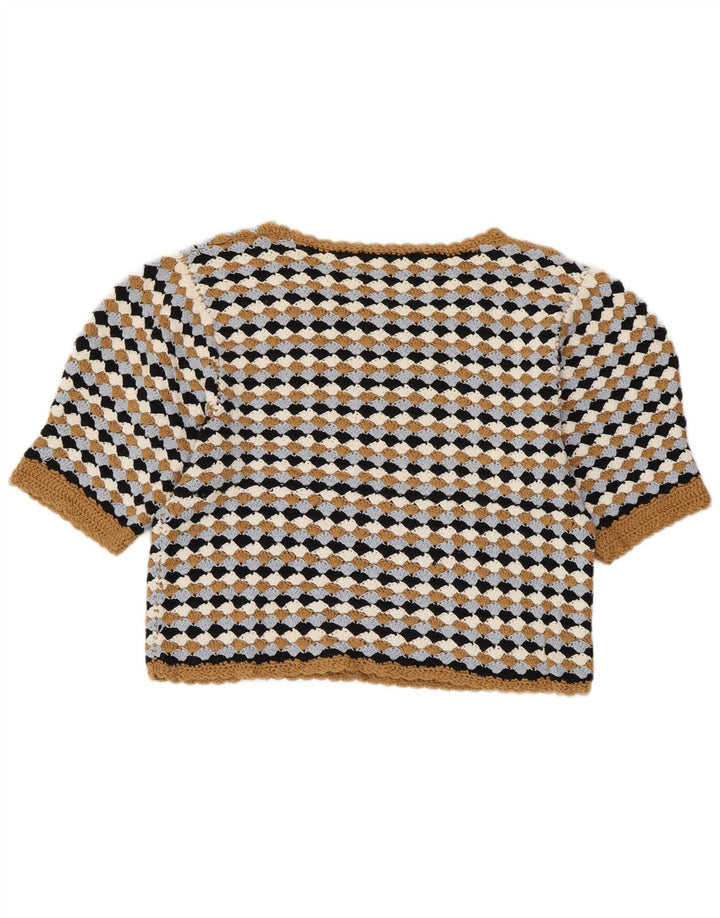 ZARA Γυναικείο πουλόβερ με λαιμόκοψη με λαιμόκοψη UK 14 μεγάλο πολύχρωμο