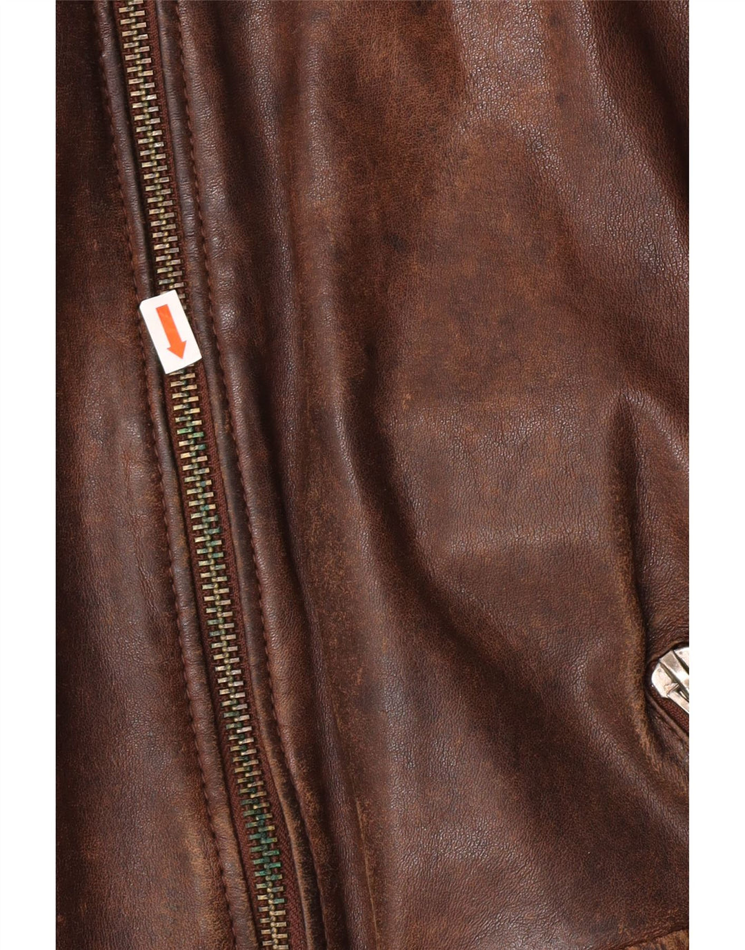 Be Edgy Mens Leather Jacket UK 38 Medium Brown Leather