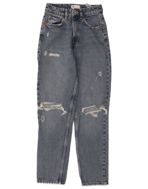 Zara Γυναικεία τζιν με ψηλόμεσο στενό EU 34 2XS W24 L27 Μπλε