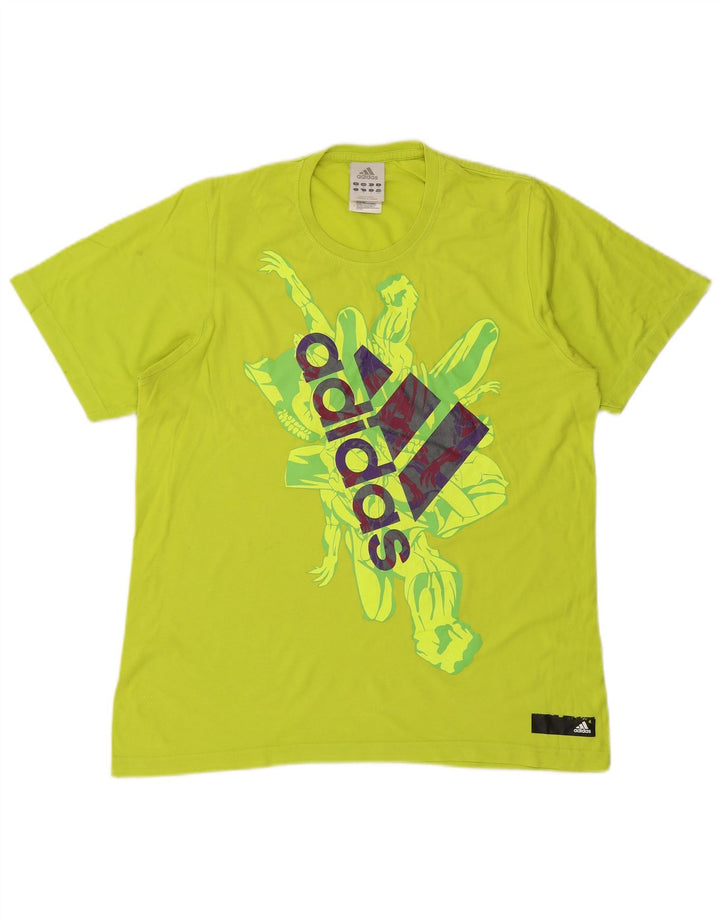 Ανδρικό γραφικό T-Shirt Adidas Top Μεσαίο πράσινο βαμβακερό