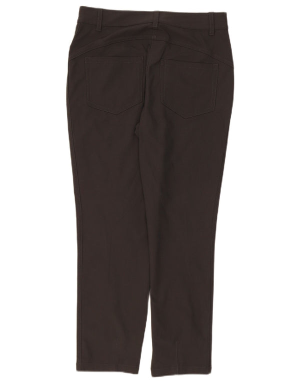Lululemon Womens High Waist Slim Cropped Trousers US 8 Medium W30 L26 Grey