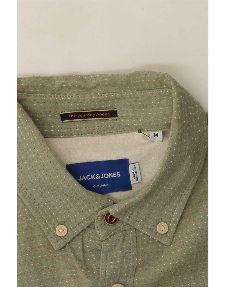 Ανδρικό κοντομάνικο πουκάμισο Jack & Jones με πράσινο στίγματα