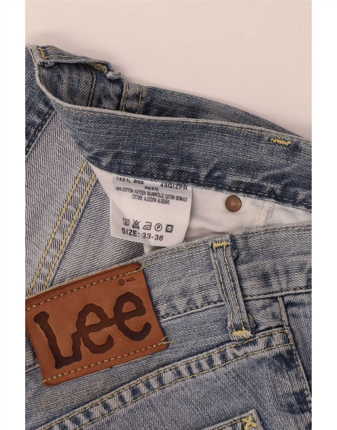 Lee Womens REED Bootcut Jeans W33 L36 Blue Cotton