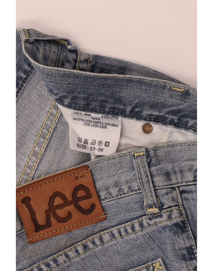 Lee Womens REED Bootcut Jeans W33 L36 Blue Cotton