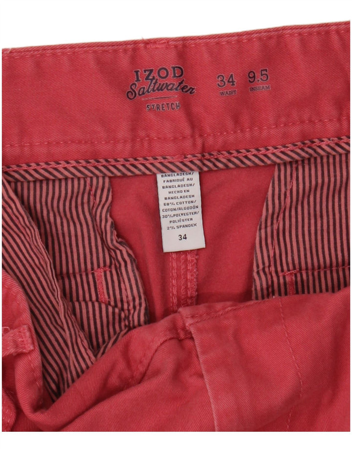 Ανδρικό σορτς Chino Salt Water Izod W34 μεγάλο ροζ βαμβακερό