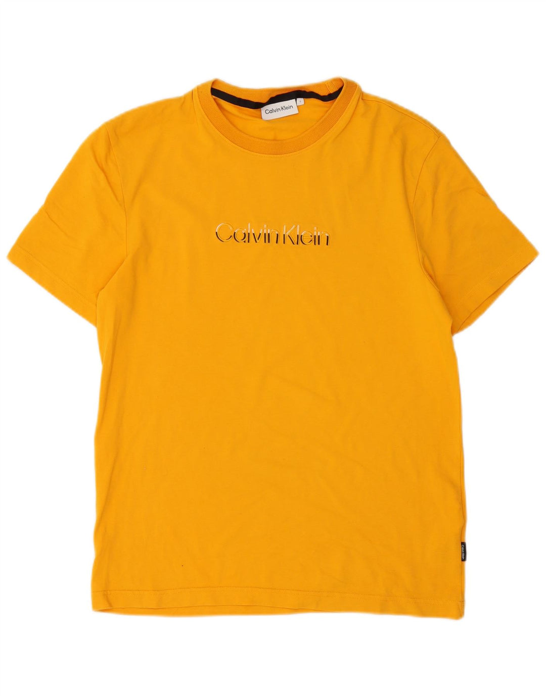 Calvin Klein Ανδρικό T-Shirt Top Μικρό πορτοκαλί βαμβακερό