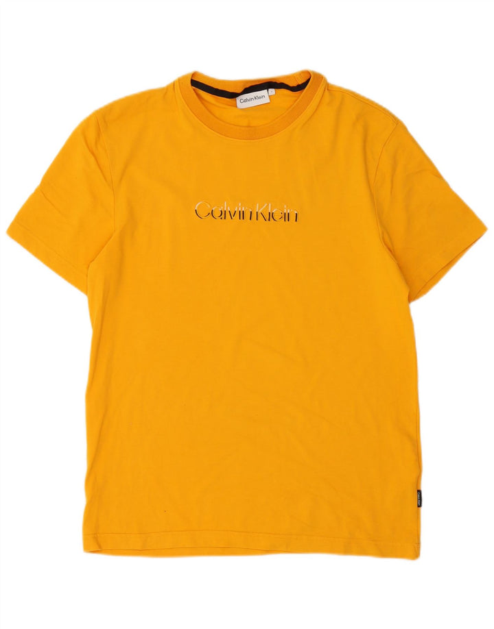 Calvin Klein Ανδρικό T-Shirt Top Μικρό πορτοκαλί βαμβακερό
