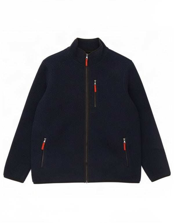 Marks & Spencer Ανδρικό Fleece Jacket UK 46 3XL Navy Blue Polyester