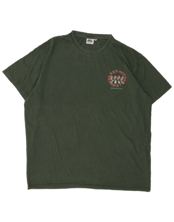 Ανδρικό μπλουζάκι Weird Fish Graphic T-Shirt 2XL πράσινο βαμβακερό