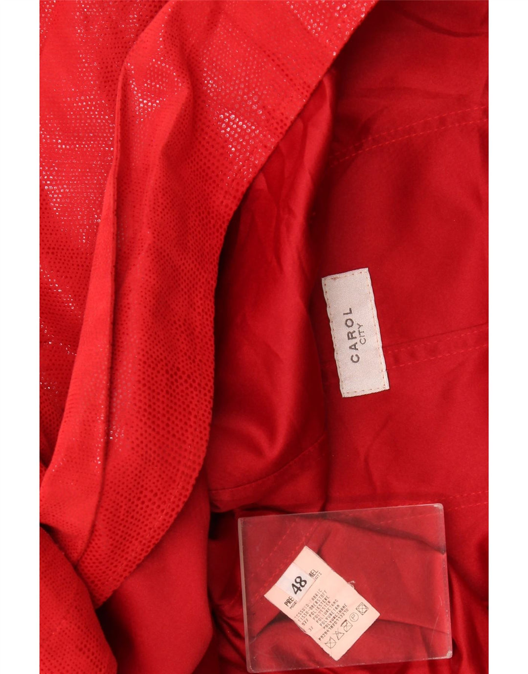 Γυναικείο μπουφάν Carol Poncho Blazer UK 18 XL με κόκκινα στίγματα πολυεστέρα