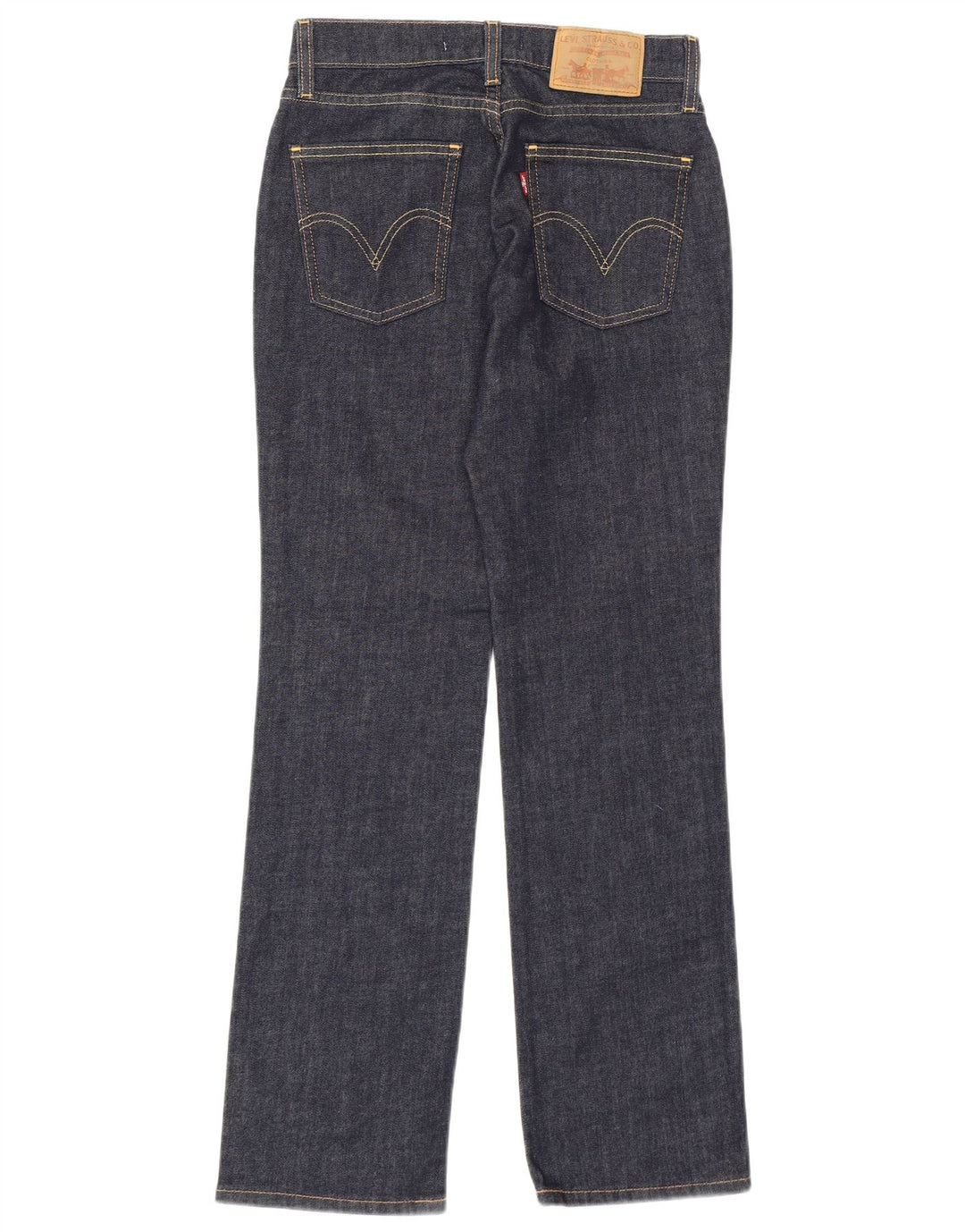 Levi's Womens 528 Straight Jeans W27 L30 Navy Blue Cotton