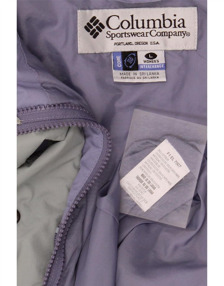COLUMBIA Γυναικείο μπουφάν βροχής UK 16 Large Purple Colourblock