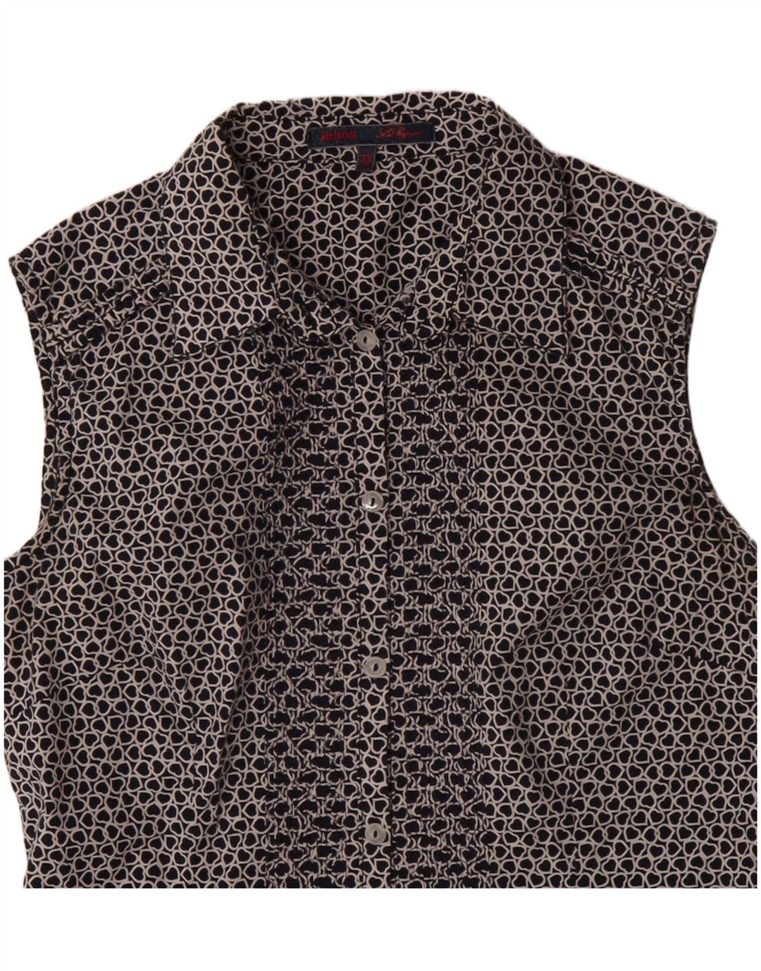 Les Copains Γυναικείο αμάνικο πουκάμισο Μπλούζα IT 42 Medium Navy Blue Heart