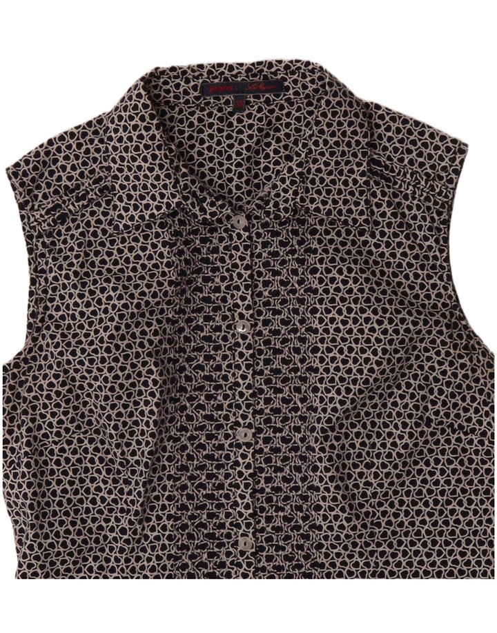 Les Copains Γυναικείο αμάνικο πουκάμισο Μπλούζα IT 42 Medium Navy Blue Heart