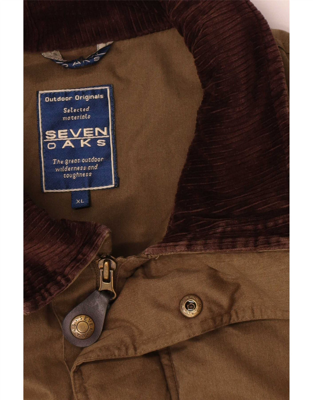 Seven Oaks Ανδρικό παλτό αντιανεμικό UK 42 XL Khaki Polyester