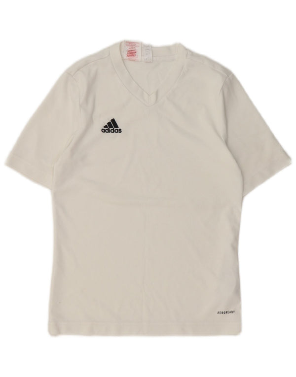 Adidas Boys Aeroready T-Shirt 11-12 ετών λευκό πολυεστέρα