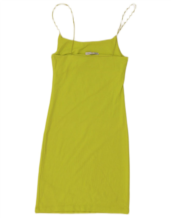 Zara Γυναικείο Sundress UK 12 Μέτριο πράσινο βαμβακερό