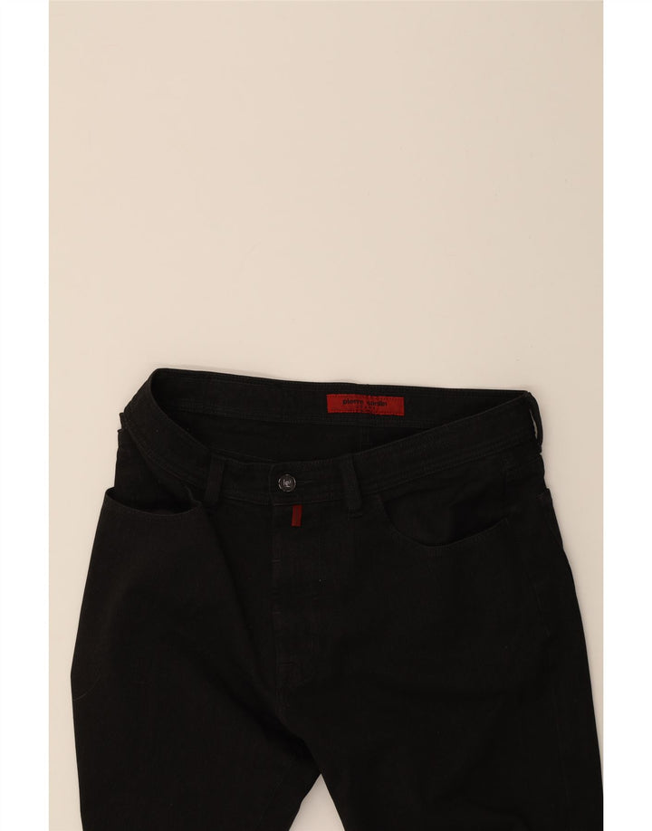 PIERRE CARDIN Mens Cropped Jeans W34 L25 Black Polyester Vintage Pierre Cardin and Second-Hand Pierre Cardin from Messina Hembry 