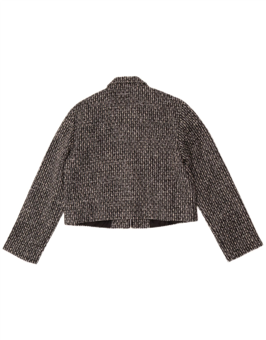 Les Copains Γυναικείο Crop Bomber Jacket UK 14 Medium Grey Check Polyester