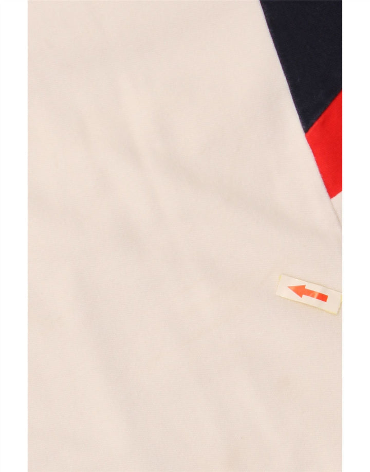 Γυναικείο μπλουζάκι πόλο TOMMY HILFIGER UK 14 Large White Colourblock