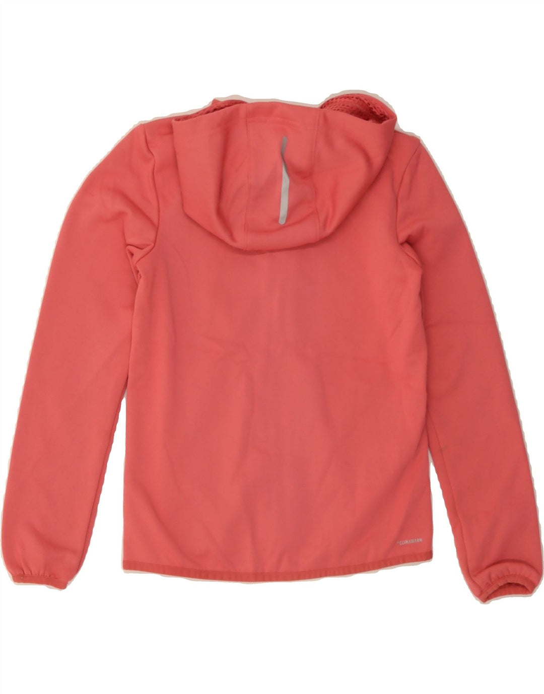 ADIDAS Girls Graphic Hooded Bomber Jacket 9-10 Years Pink Polyester Vintage Adidas and Second-Hand Adidas from Messina Hembry 
