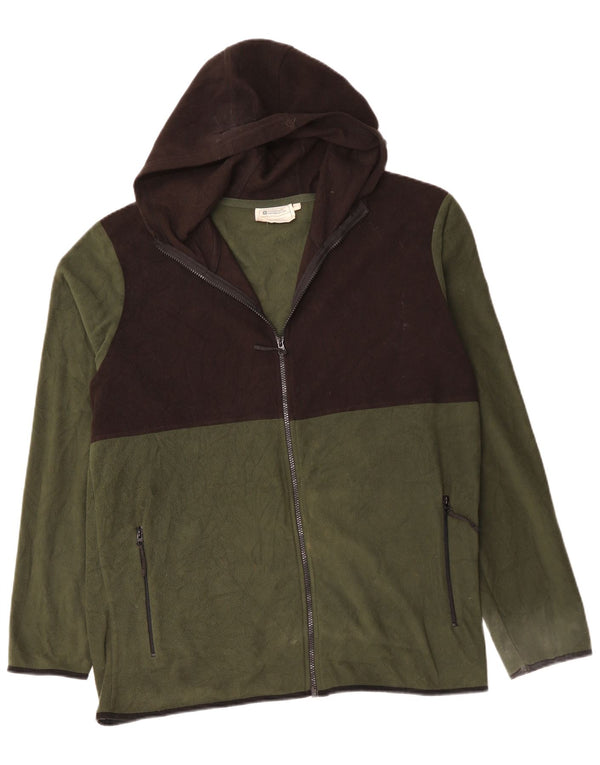 Mountain Warehouse Ανδρικό μπουφάν με κουκούλα Fleece UK 44 2XL Χακί Colourblock