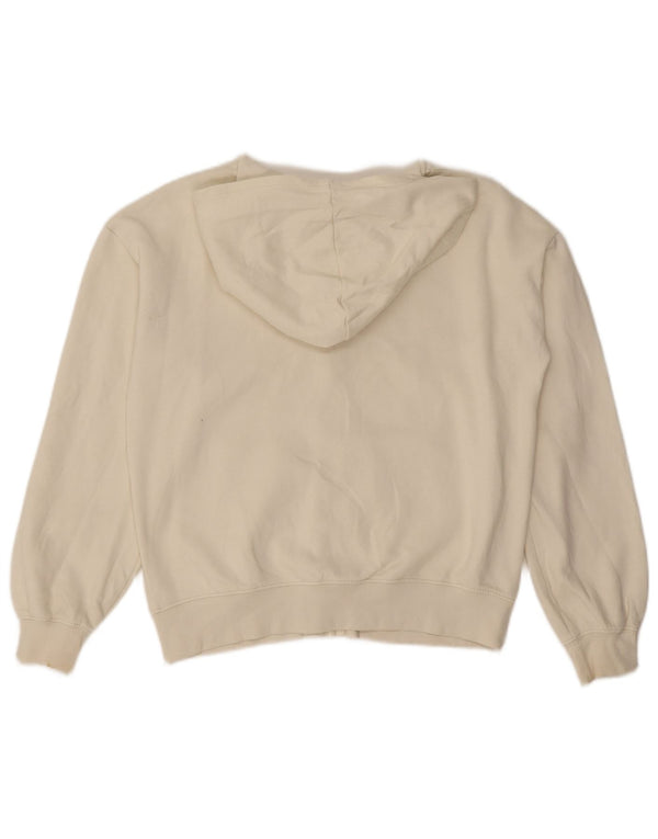 Γραφικό πουλόβερ Benetton Girls με κουκούλα 13-14 ετών Λευκό