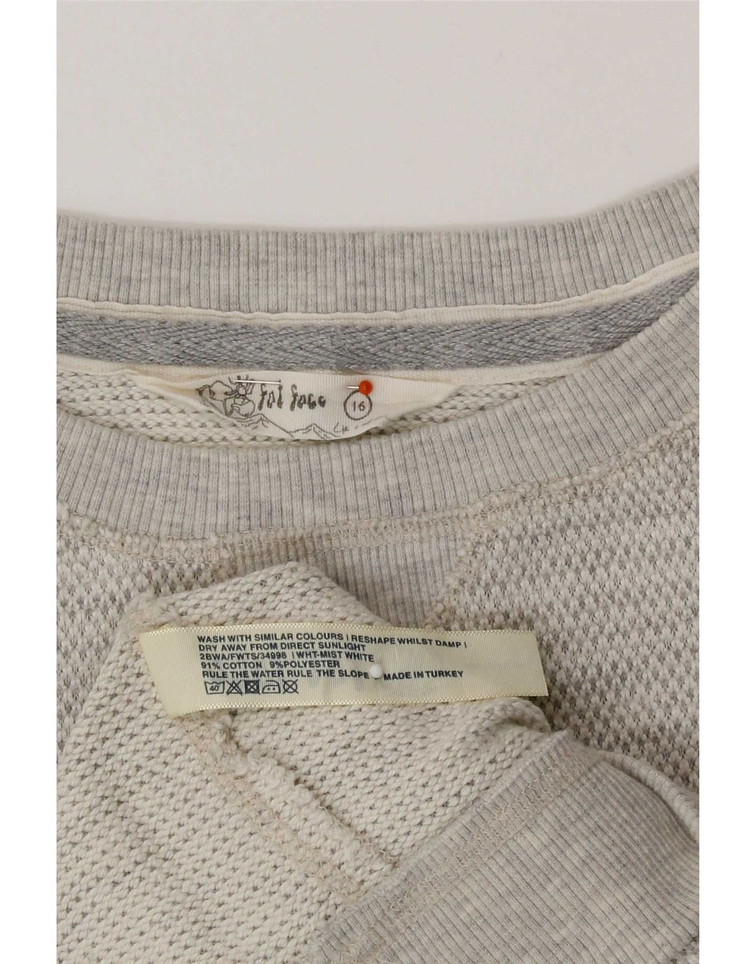Γυναικείο φούτερ Fat Face Jumper UK 16 Large γκρι βαμβακερό