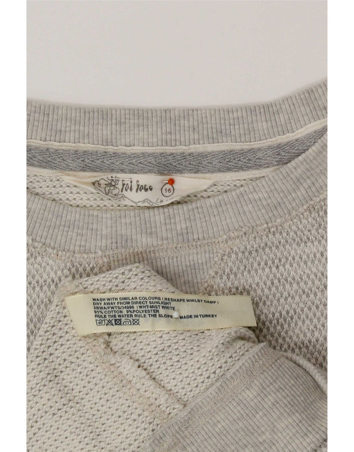 Γυναικείο φούτερ Fat Face Jumper UK 16 Large γκρι βαμβακερό