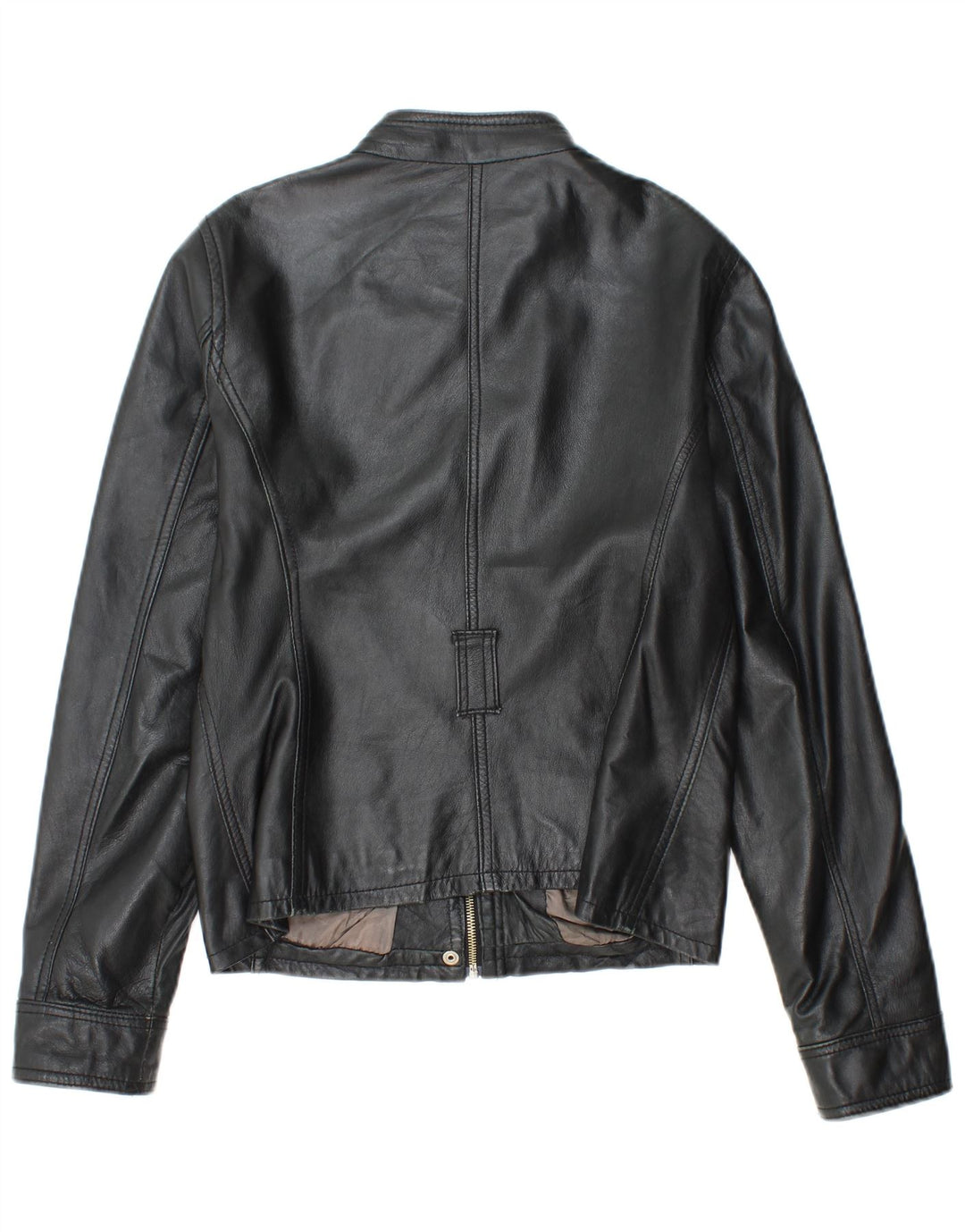 SANDRO FERRONE Γυναικείο Δερμάτινο Μπουφάν UK 14 Large Μαύρο Δερμάτινο