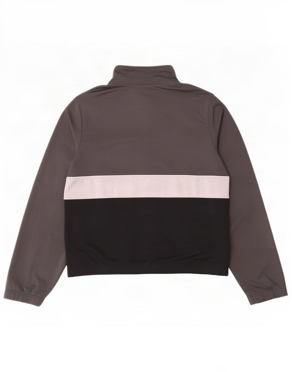 Nike Mens Tracksuit Top Jacket Small Grey Colourblock Polyester