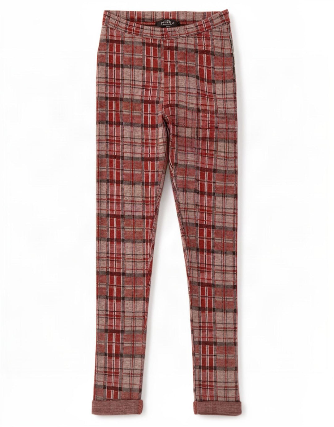 Topshop Γυναικεία γραφικά κολάν UK 8 Small Red Check Polyester