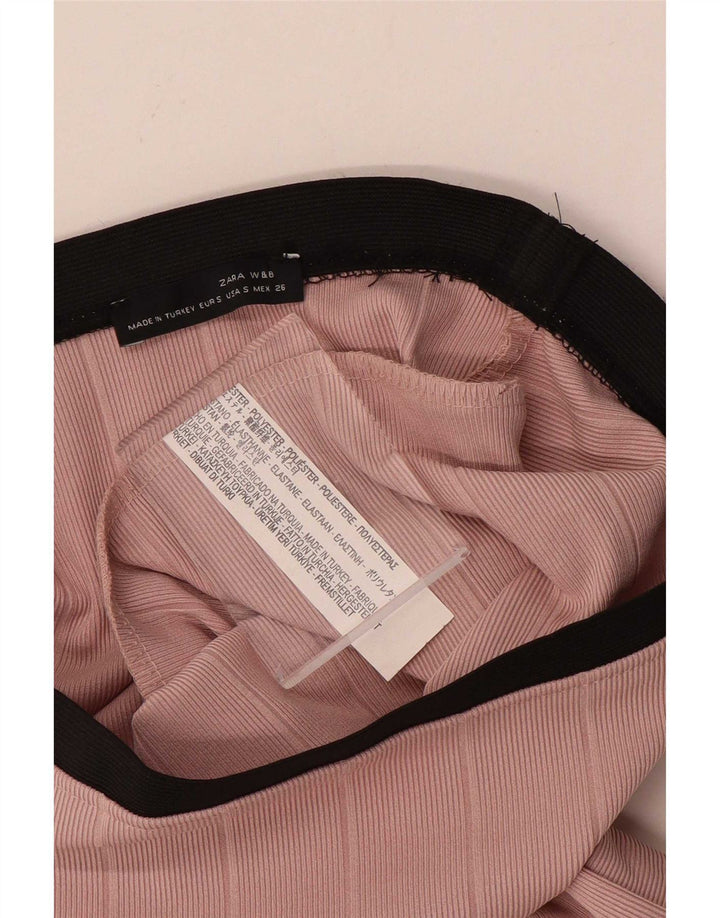 Zara Γυναικεία Pencil Φούστα W26 Small Pink Colourblock