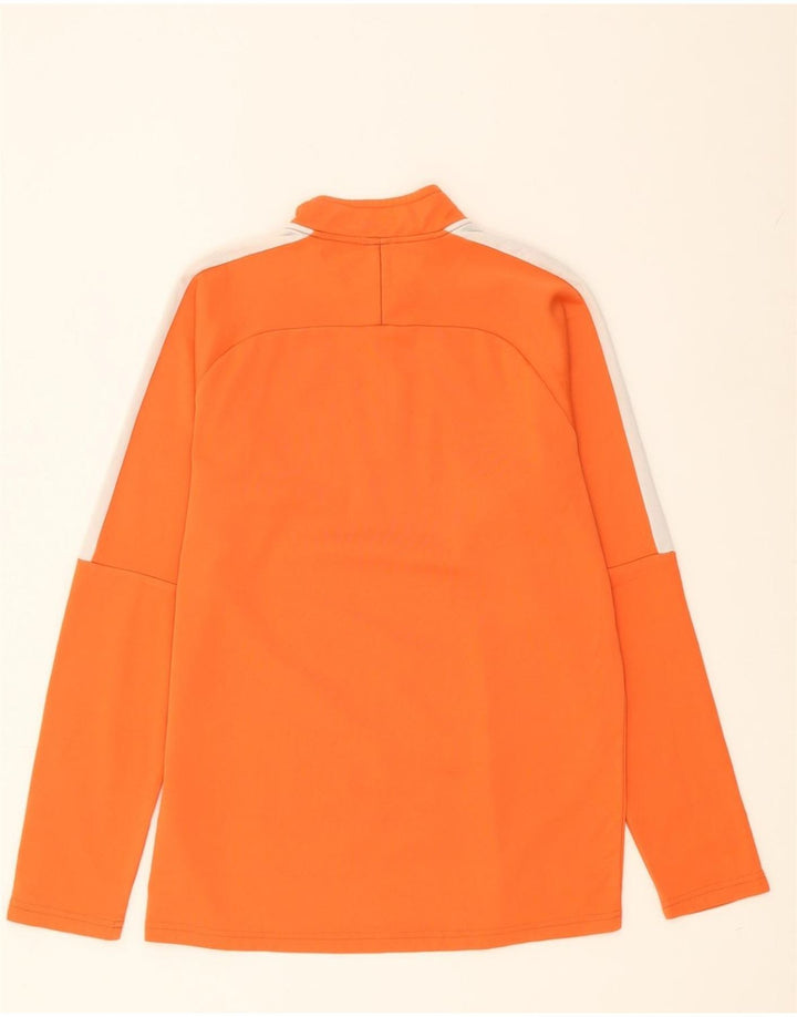 NIKE Mens Zip Neck Pullover Tracksuit Top Small Orange Colourblock