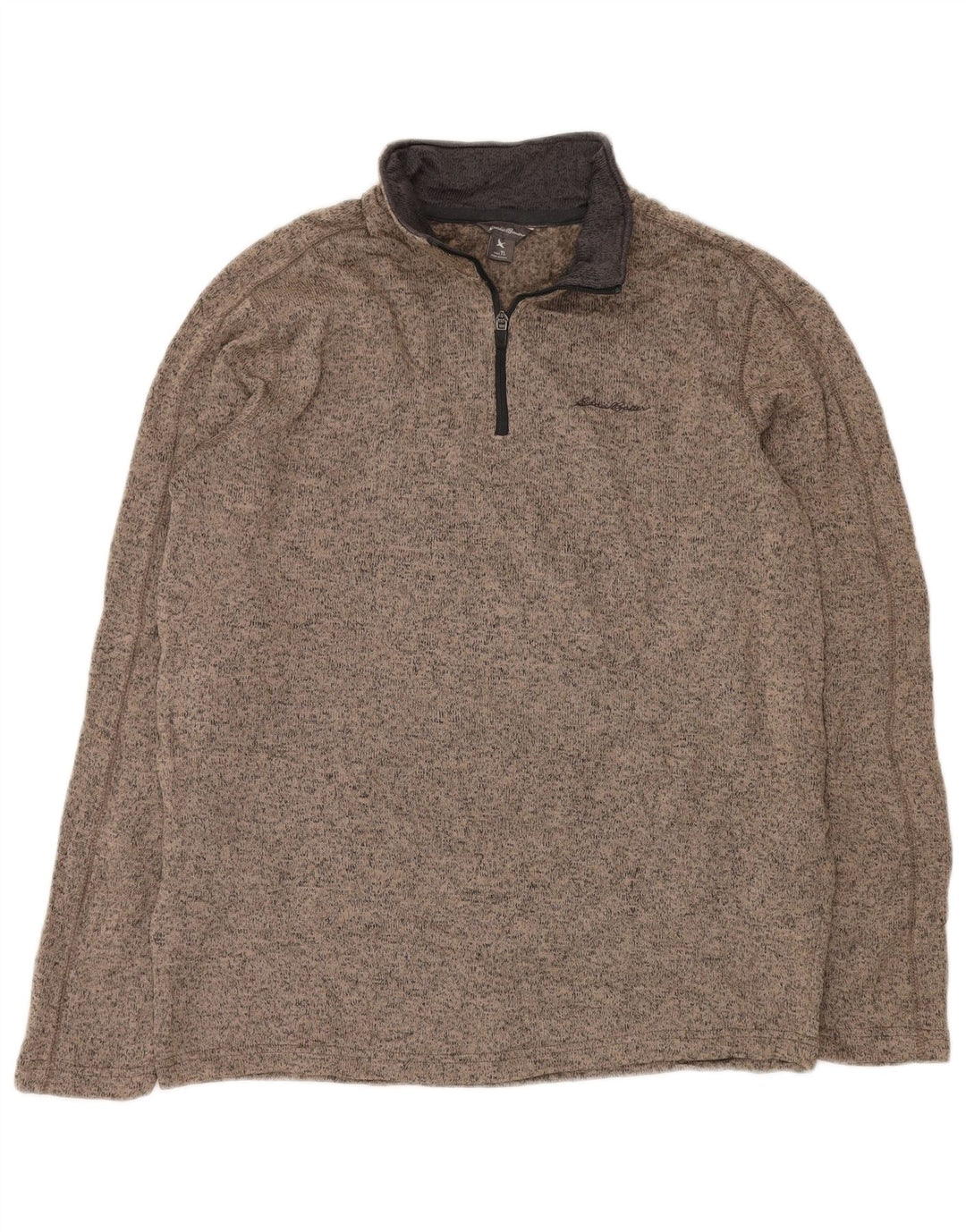 EDDIE BAUER Ανδρικό φούτερ με φερμουάρ πουκάμισο με μεγάλο μπεζ πολυεστέρα