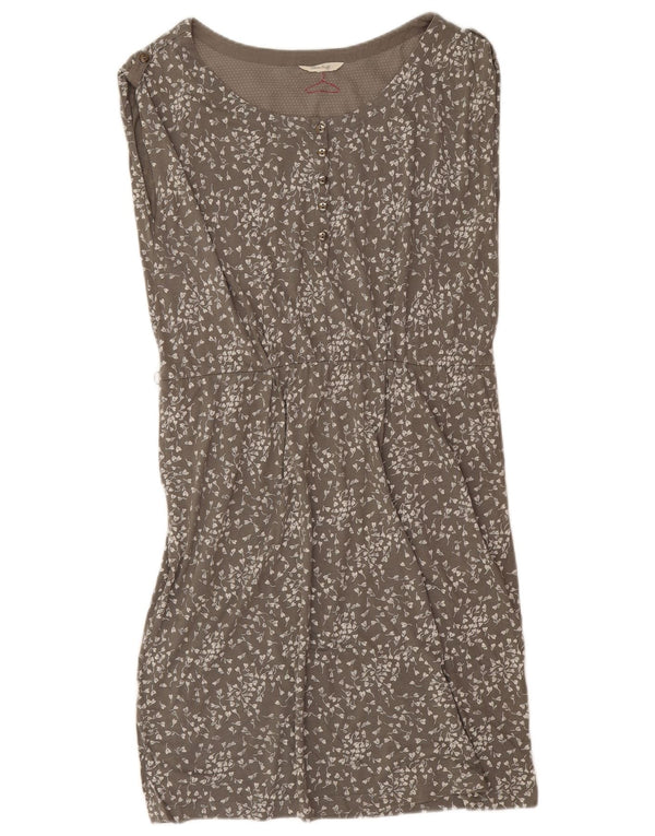 White Stuff Γυναικείο αμάνικο φόρεμα UK 14 Large Grey Floral