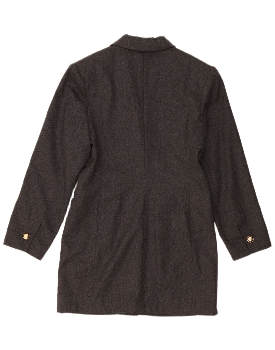 Vintage Γυναικείο Longline τζάκετ με 1 κουμπί US 2 XS Γκρι μαλλί