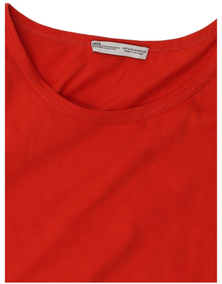 Γυναικεία μπλούζα ZARA Crop Batwing Top UK 12 Medium Red Floral
