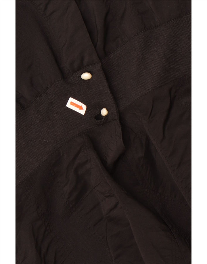 Vintage γυναικείο πουκάμισο μπλούζα UK 18 XL Μαύρο Acetate