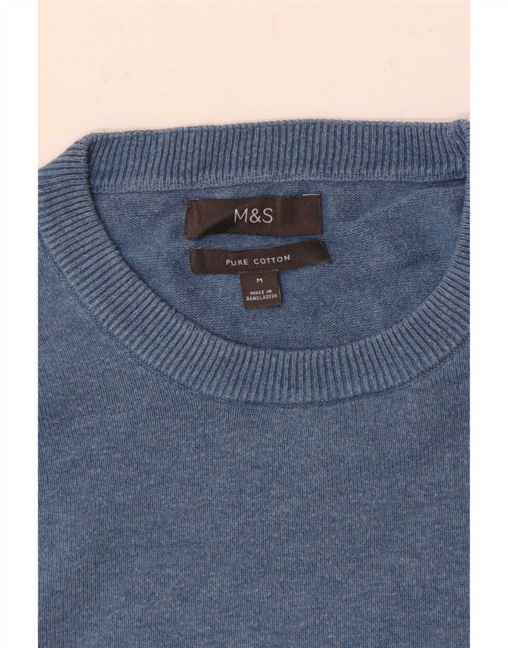 Marks & Spencer Ανδρικό πουλόβερ με λαιμόκοψη, μεσαίο βαμβακερό