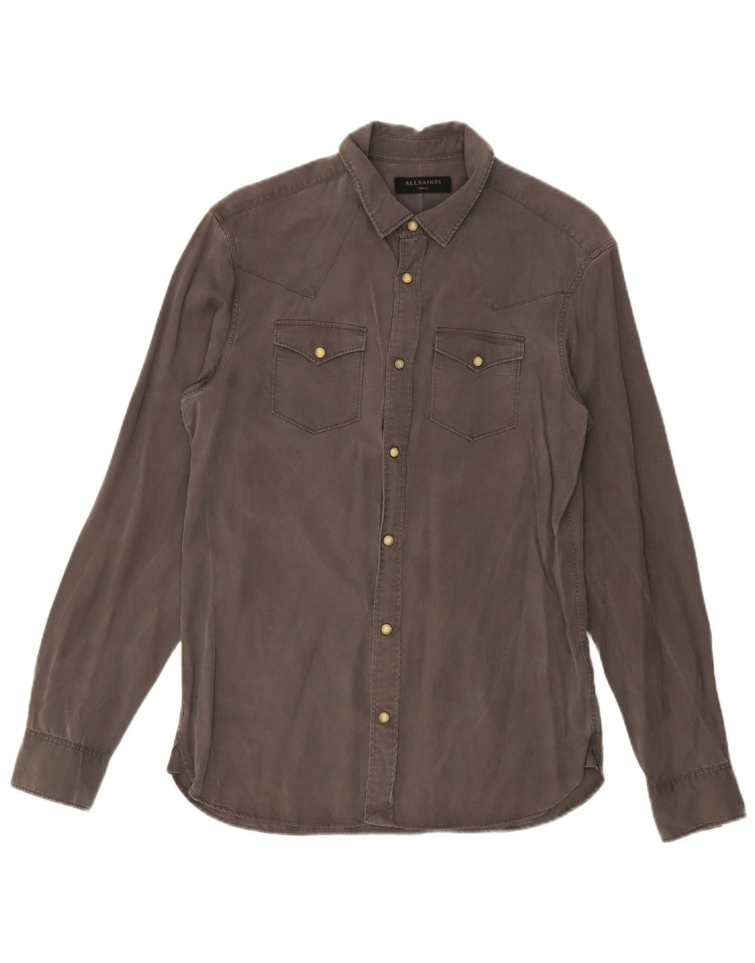 Ανδρικό πουκάμισο All Saints Small Grey Lyocell